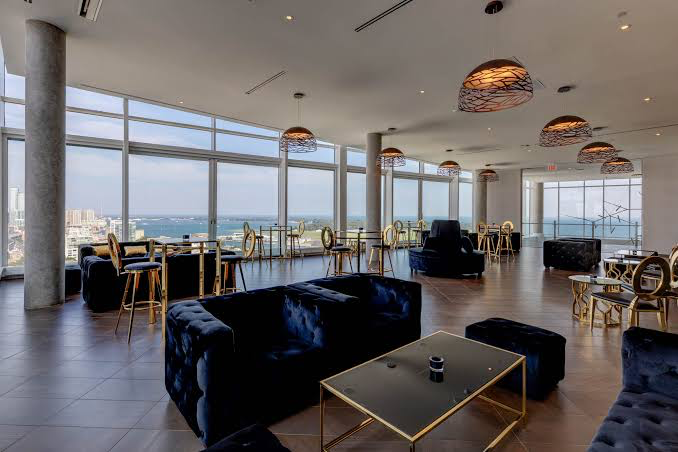Hotel X sky lounge with Toronto skyline views
